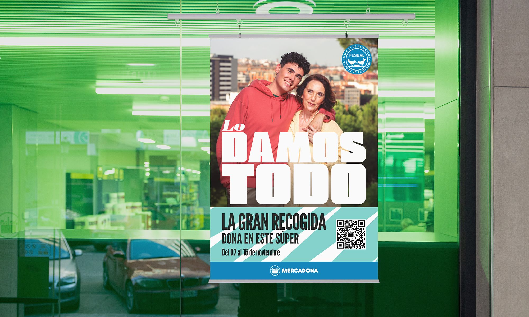 Cartell de Mercadona per a la campanya de la Gran Recollida Cartell de Mercadona per a la campanya de la Gran Recollida