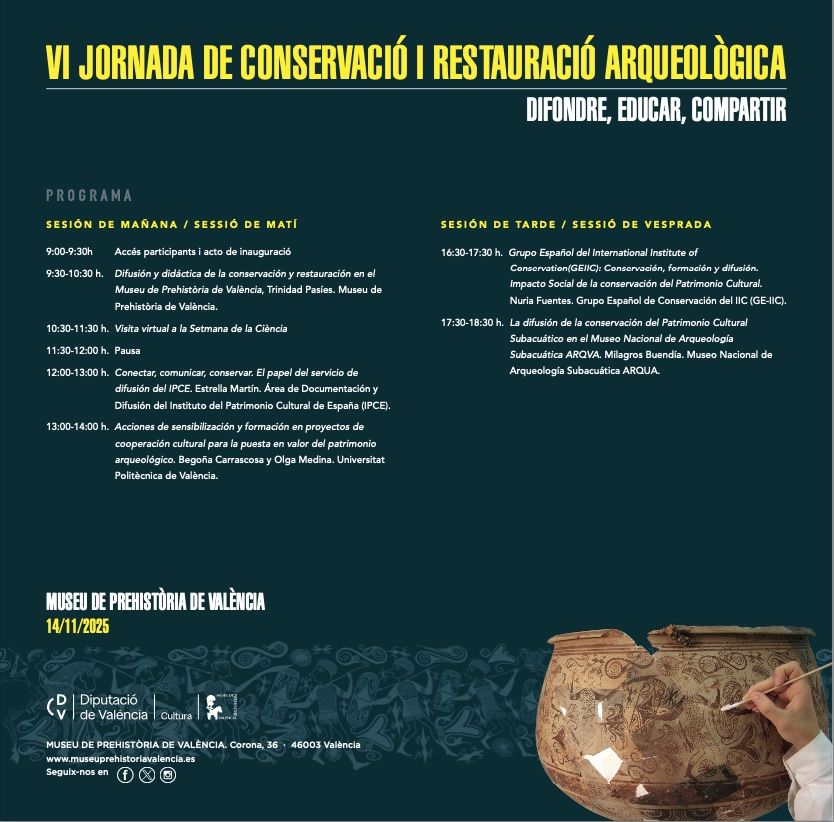 Programa VI Jornada de Conservació i Restauració Arqueològica