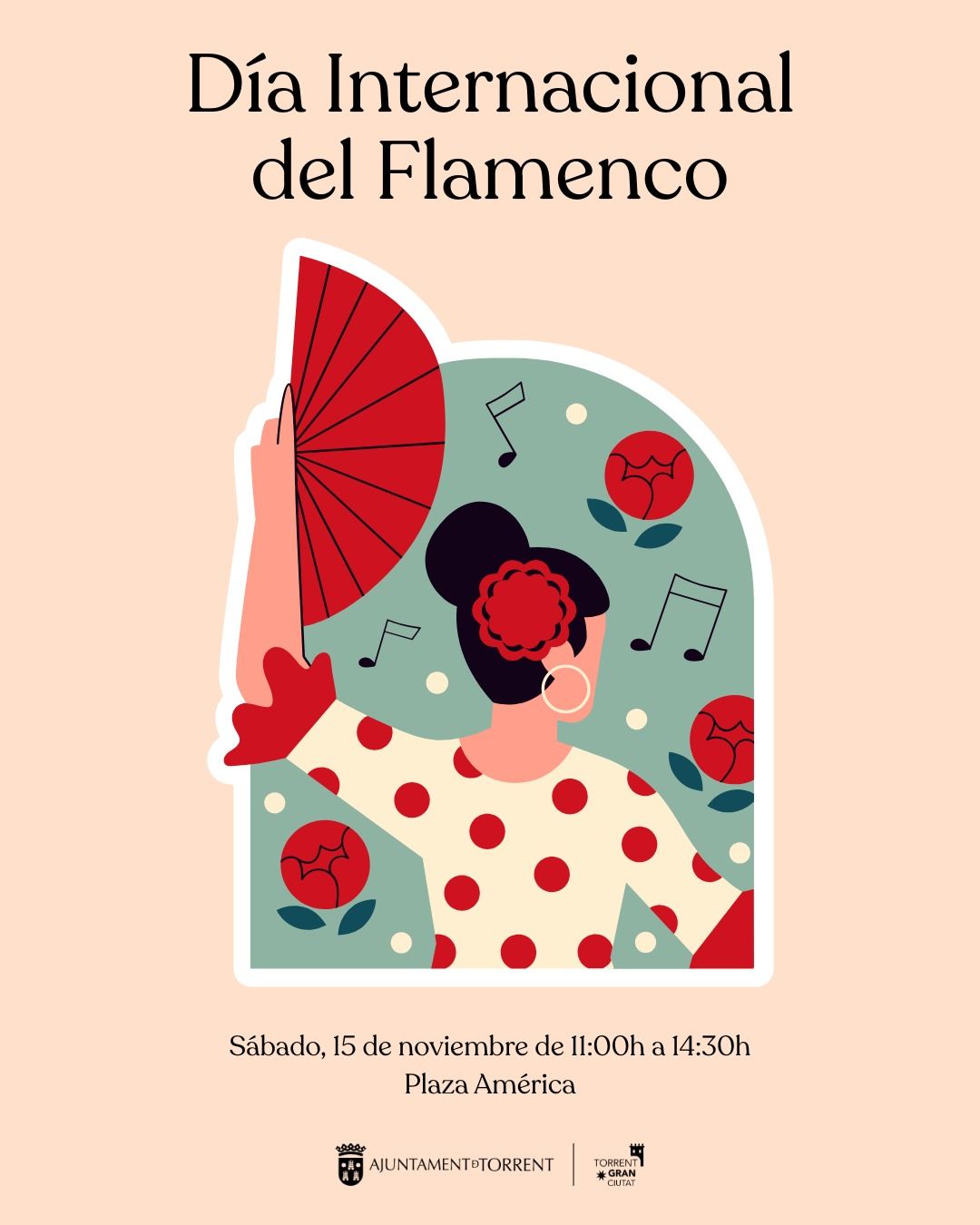 Cartel por el Dia Internacional del Flamenco del Ayuntamiento de Torrent