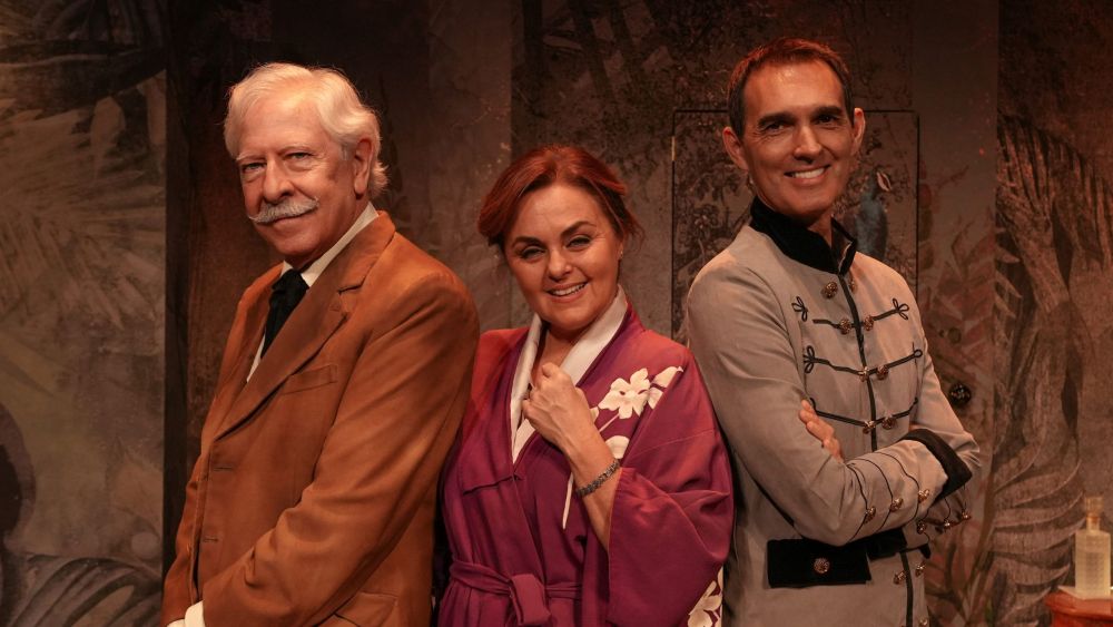 Juan Meseguer, Carmen Morales y Juan Carlos Rubio en "Querida Agatha"