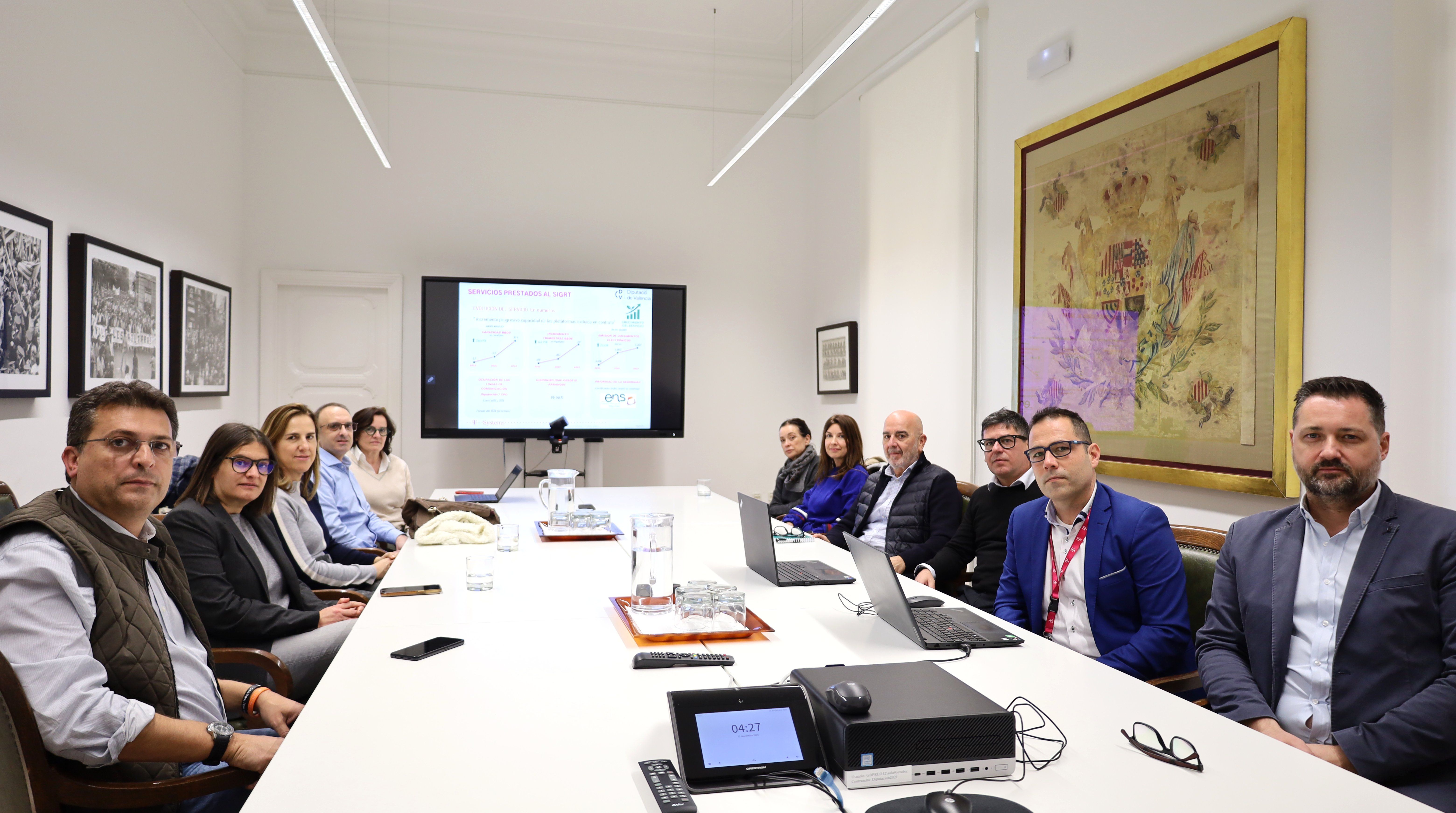 Reunió entre la Diputació de València i l'empresa T-Systems