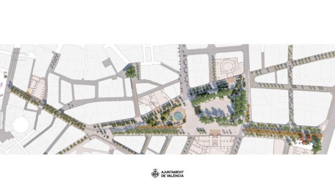 Vista de la nova Plaça de l'Ajuntament Vista de la nova Plaça de l'Ajuntament