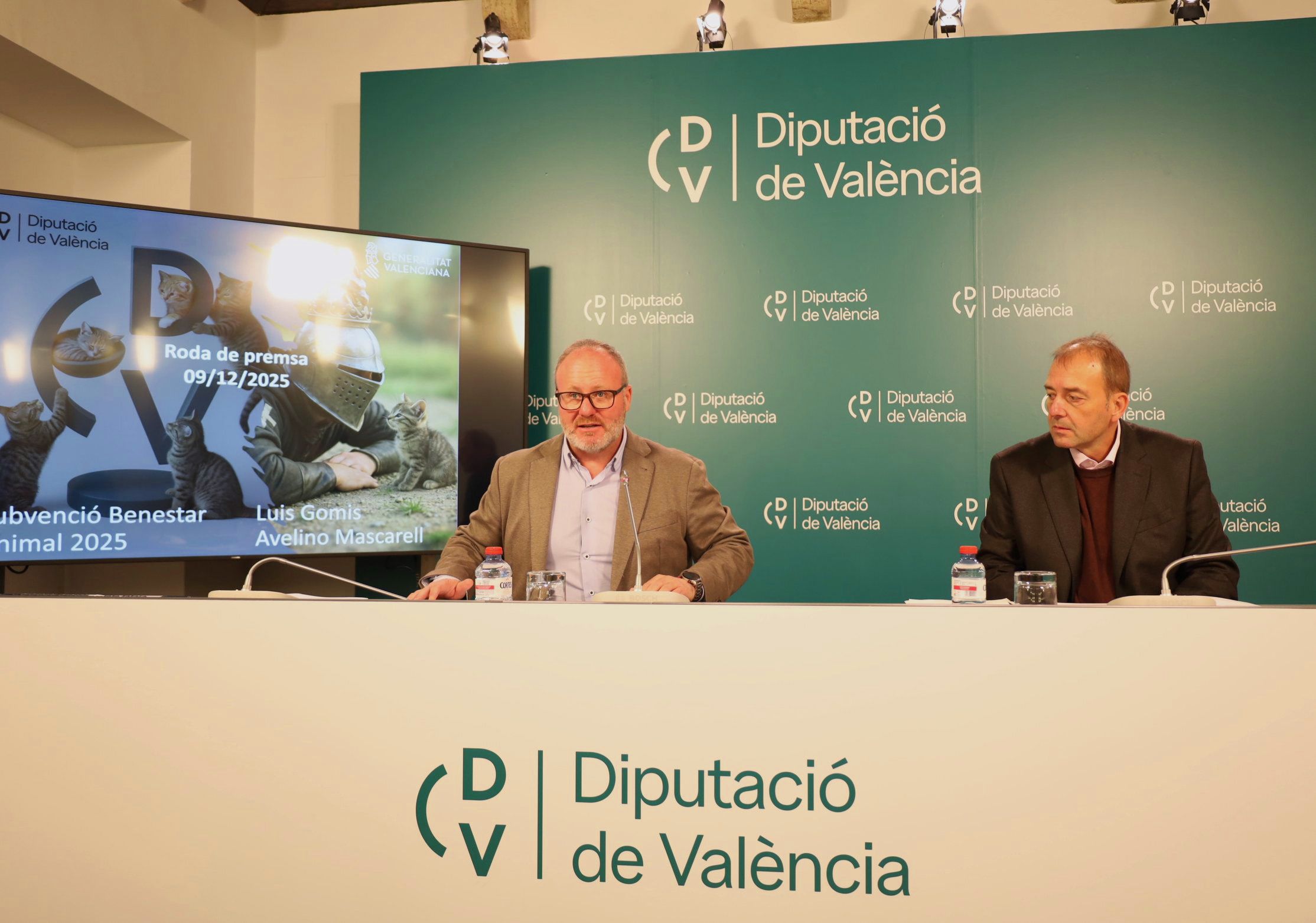 El diputat de Medi Ambient, Avelino Mascarell, i el Director General de Medi natural i Animal, Luis Gomis