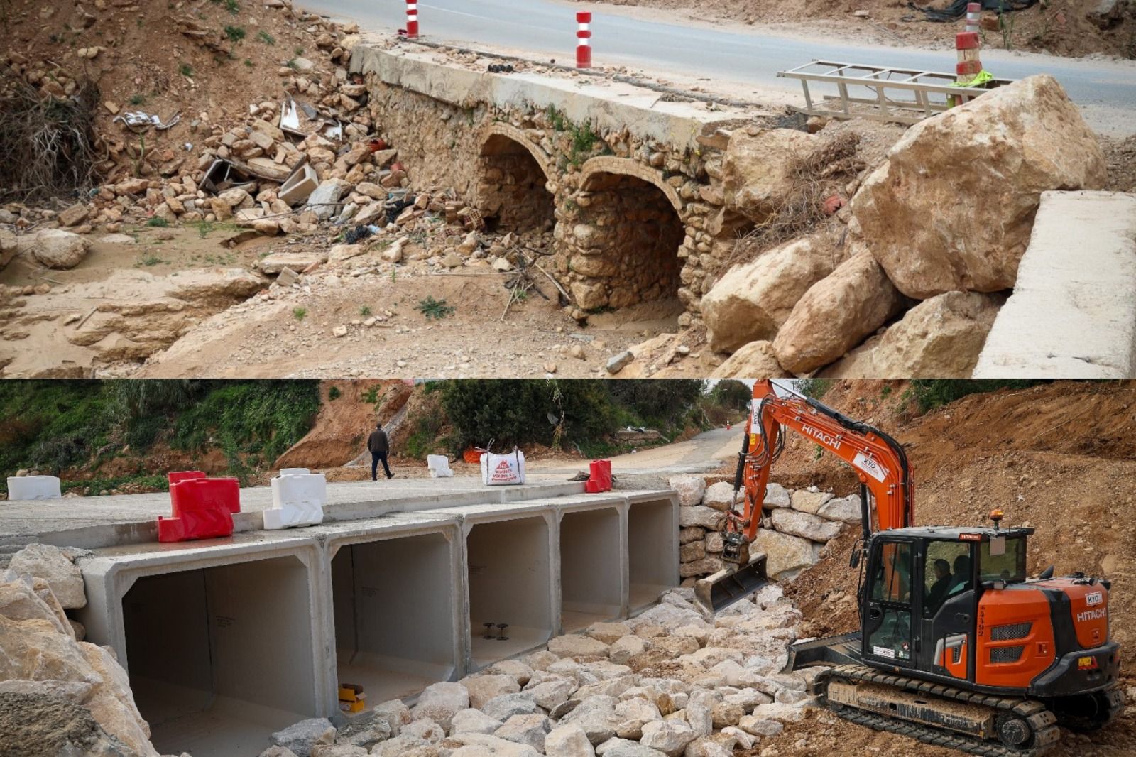 Obras en el paso del Camí dels Arquets de Torrent Obras en el paso del Camí dels Arquets de Torrent