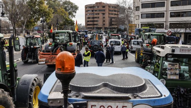Tractorada en Valéncia