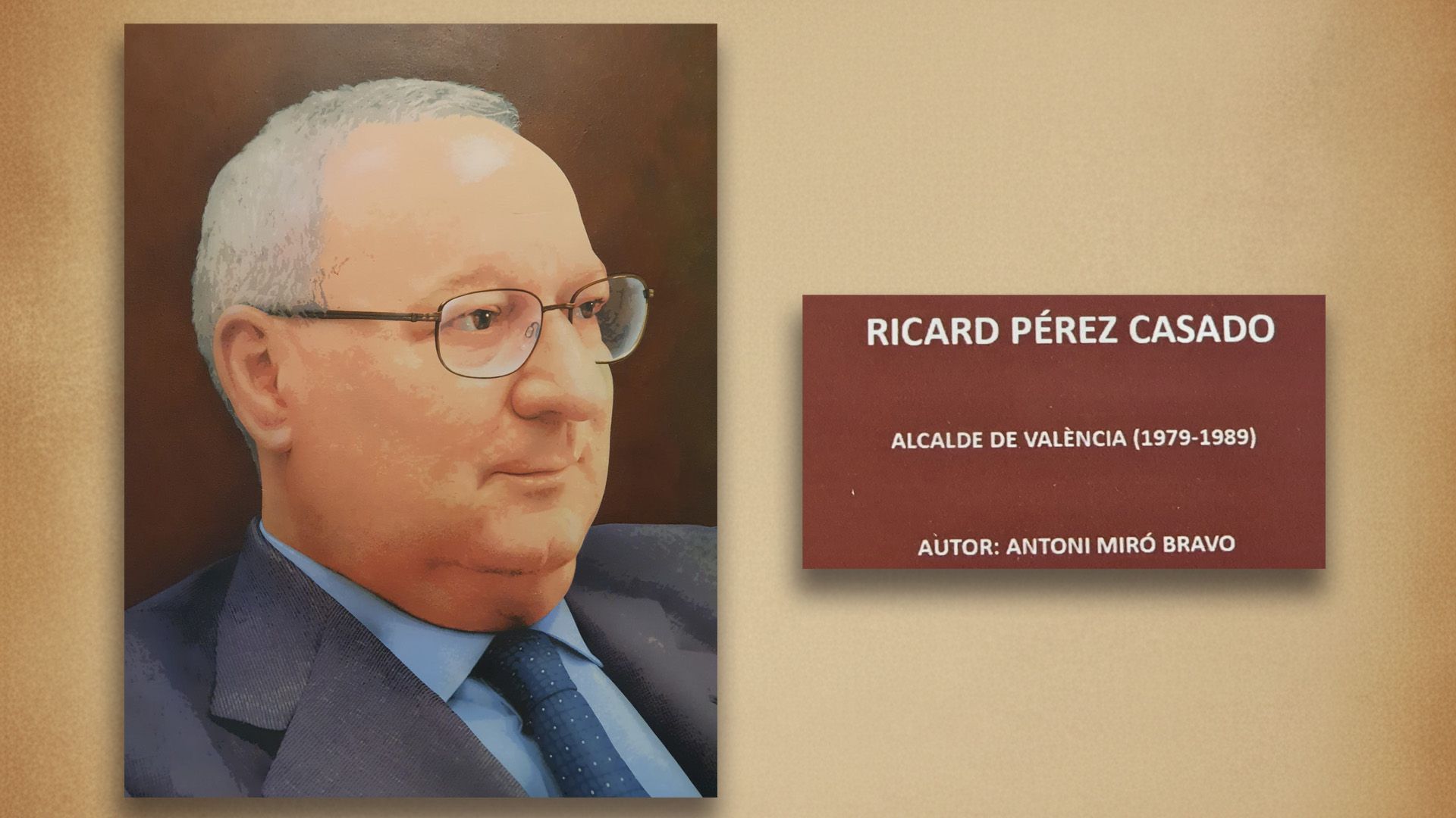 Retrat de Ricard Pérez Casado en la galeria d'alcaldes de l'Ajuntament