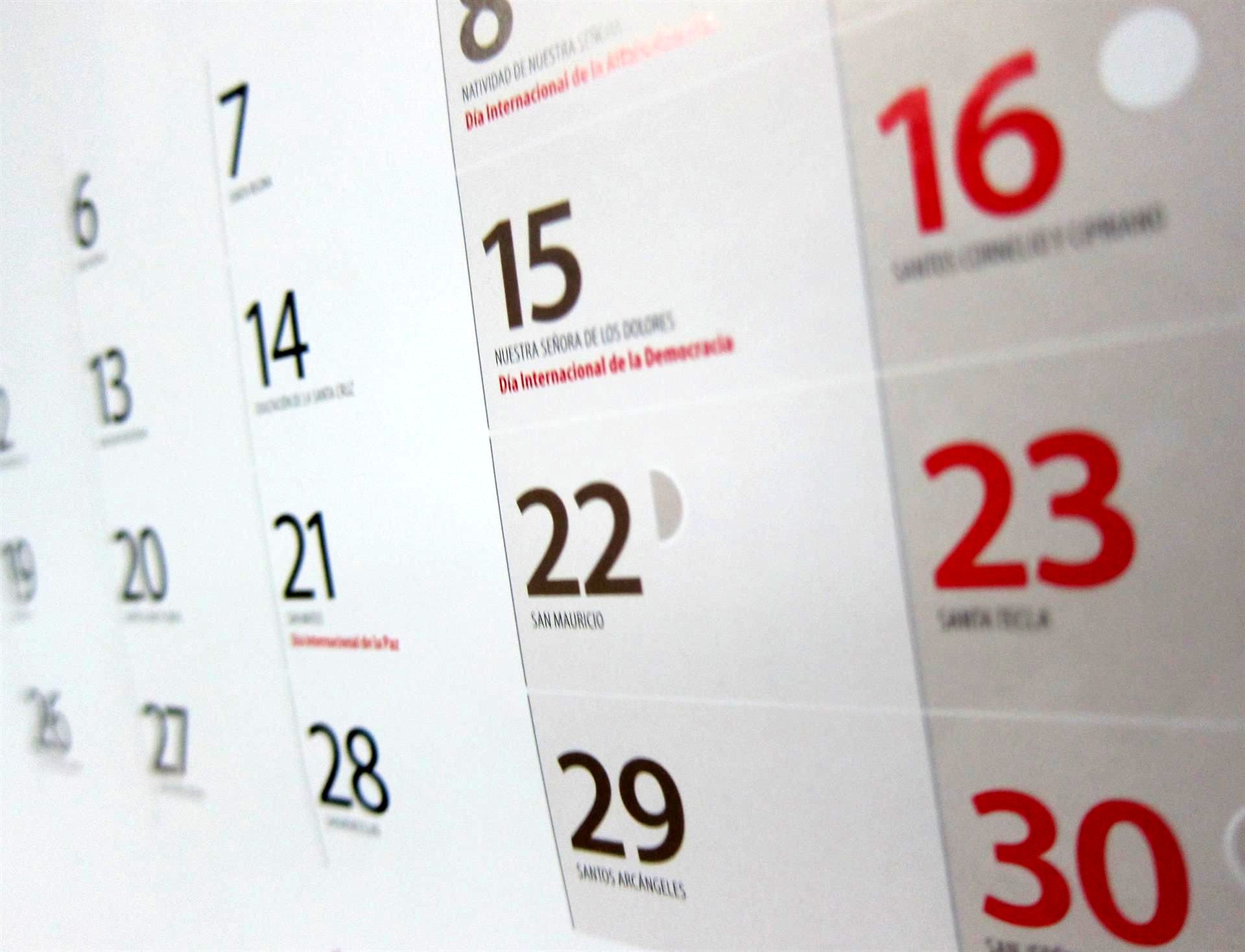 Imatge d'un calendari laboral