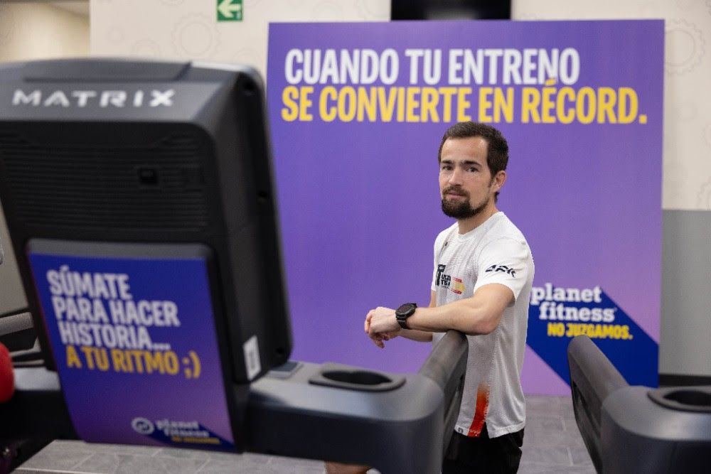 El ultrafondista Iván Pedralba en un Planet Fitness