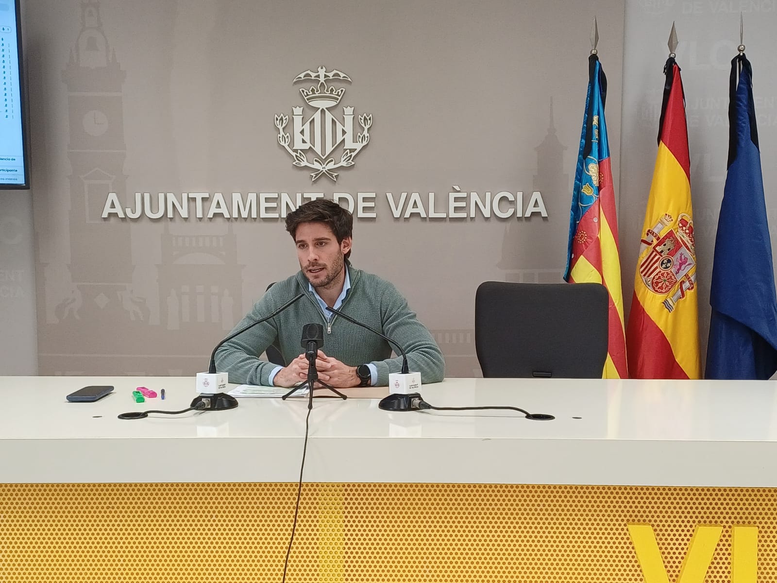 El portaveu de l'Ajuntament de València, Juan Carlos Caballero