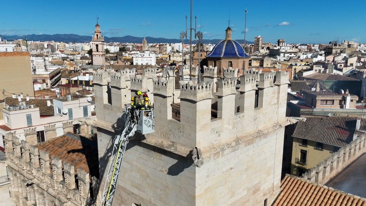Simulacre d'incendi en la Llotja Simulacre d'incendi en la Llotja