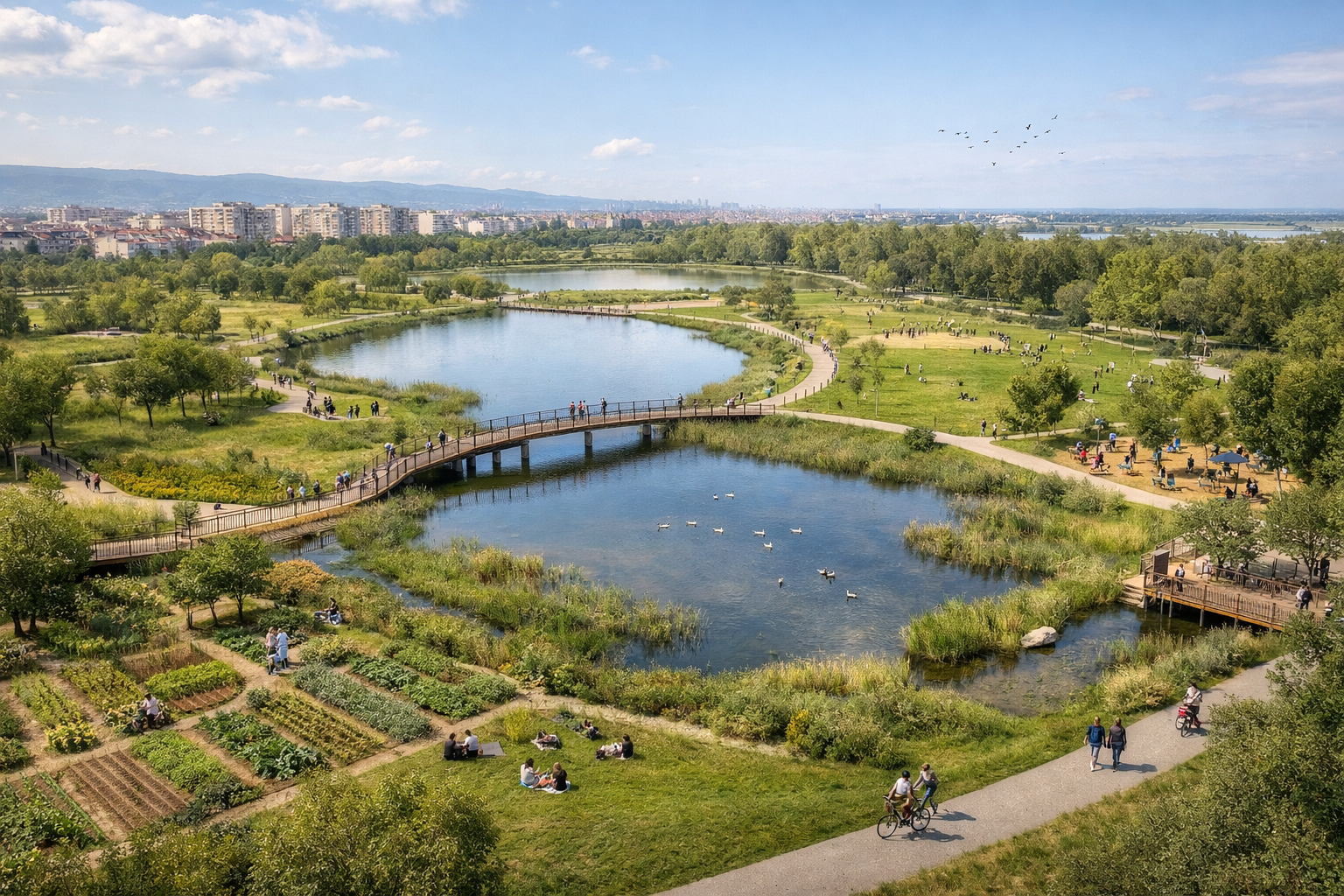 Imagen de un parque inundable generada por IA Imagen de un parque inundable generada por IA