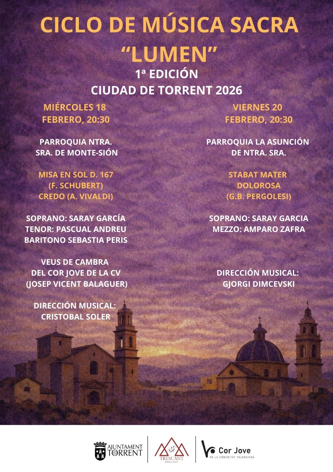Cartell de Cicle de Música Sacra "Lumen" de Torrent