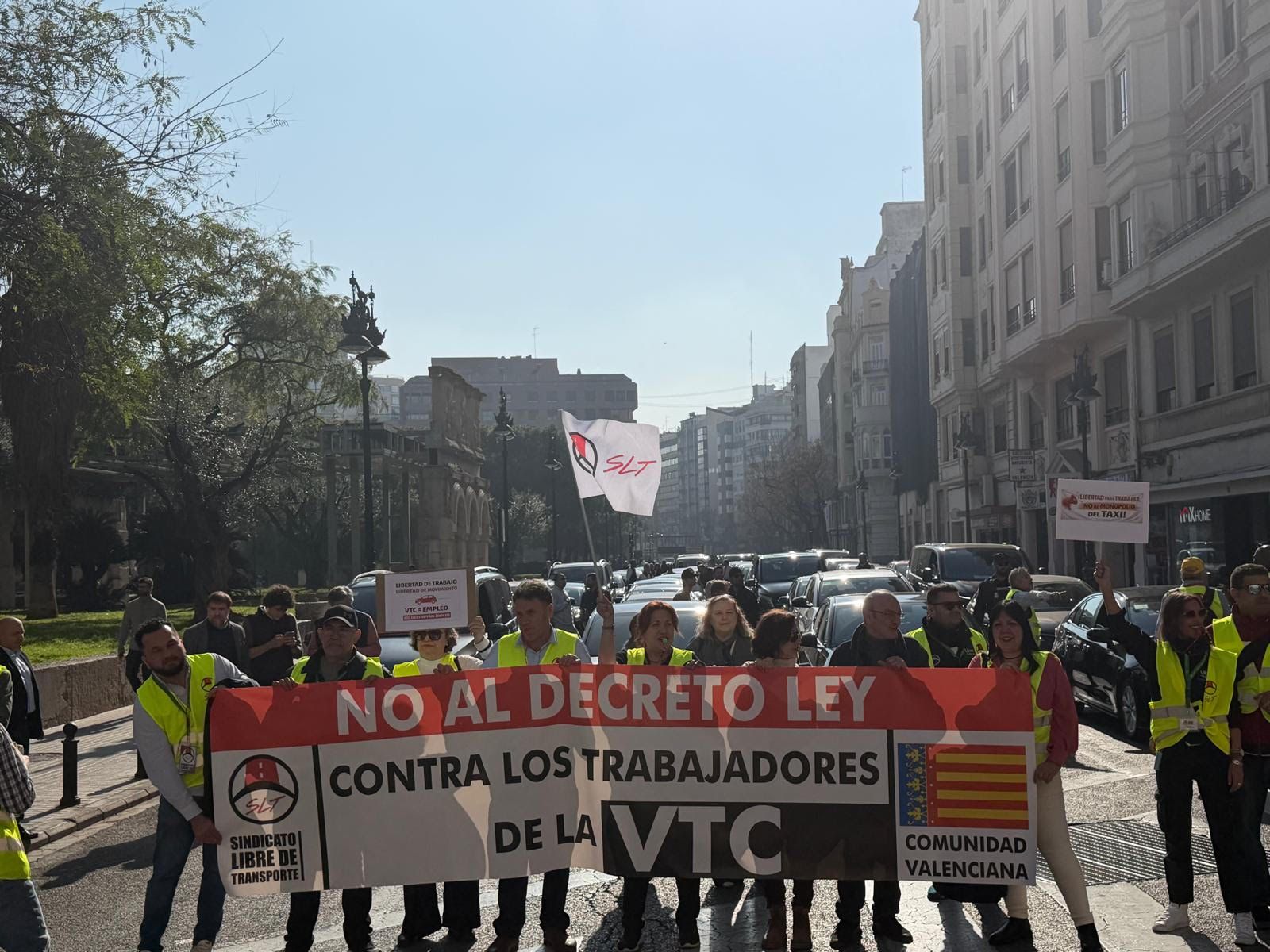 Manifestació de treballadors de VTC en València