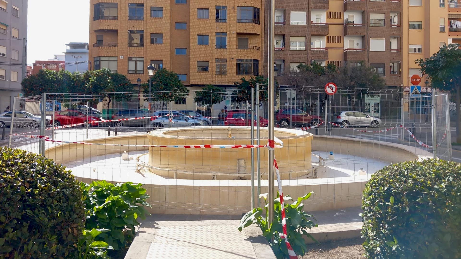 Restauración de la fuente.