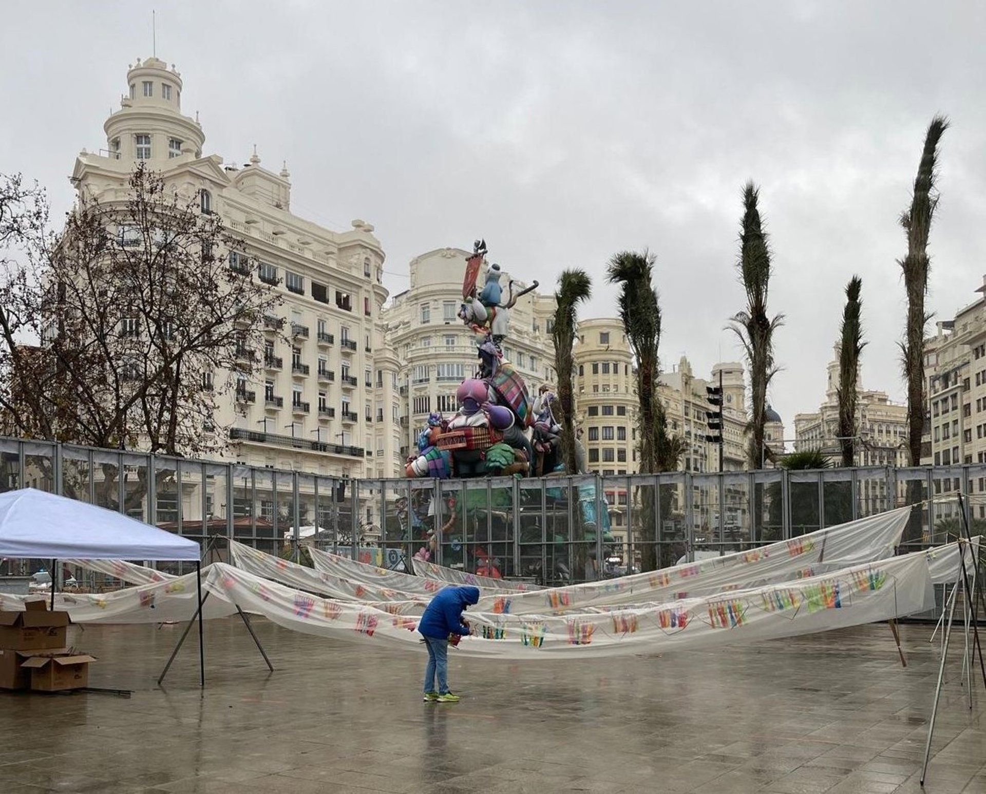 Lluvia durante las Fallas