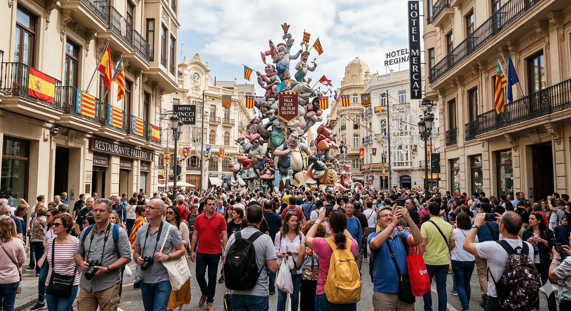 Turistes a les Falles de València - HOSBEC