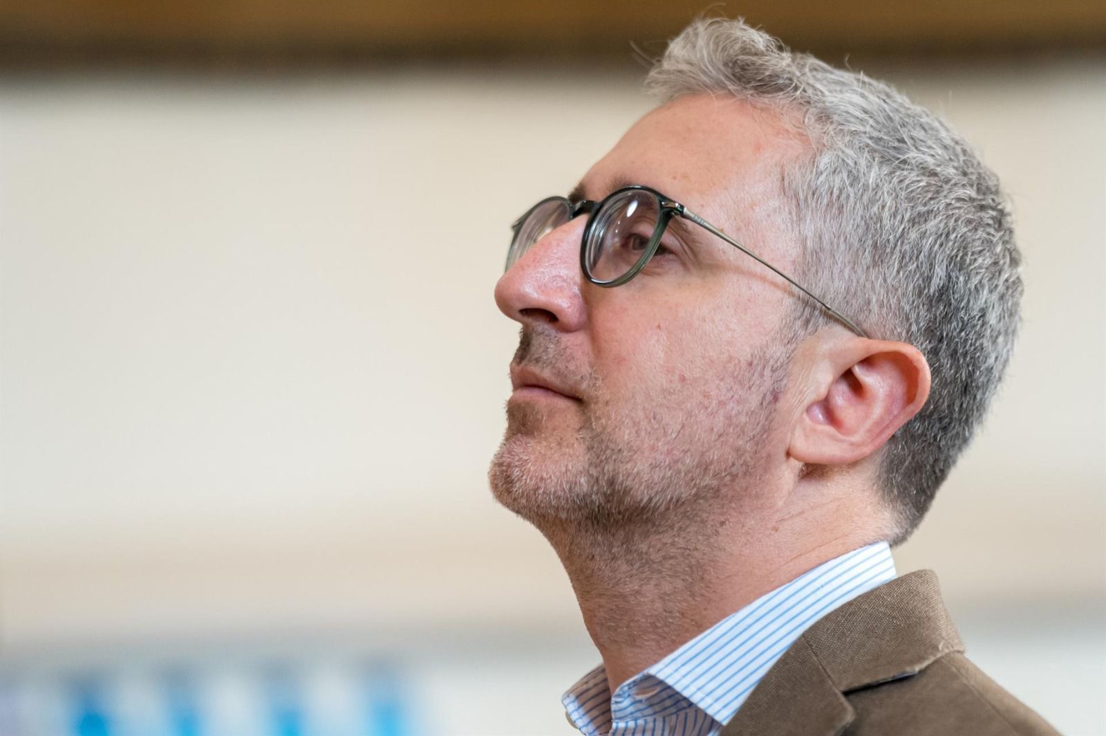 El nou ministre d'Hisenda, Arcadi España, durant una compareixença davant els mitjans de comunicació (Foto: Diego Radamés - Europa Press)