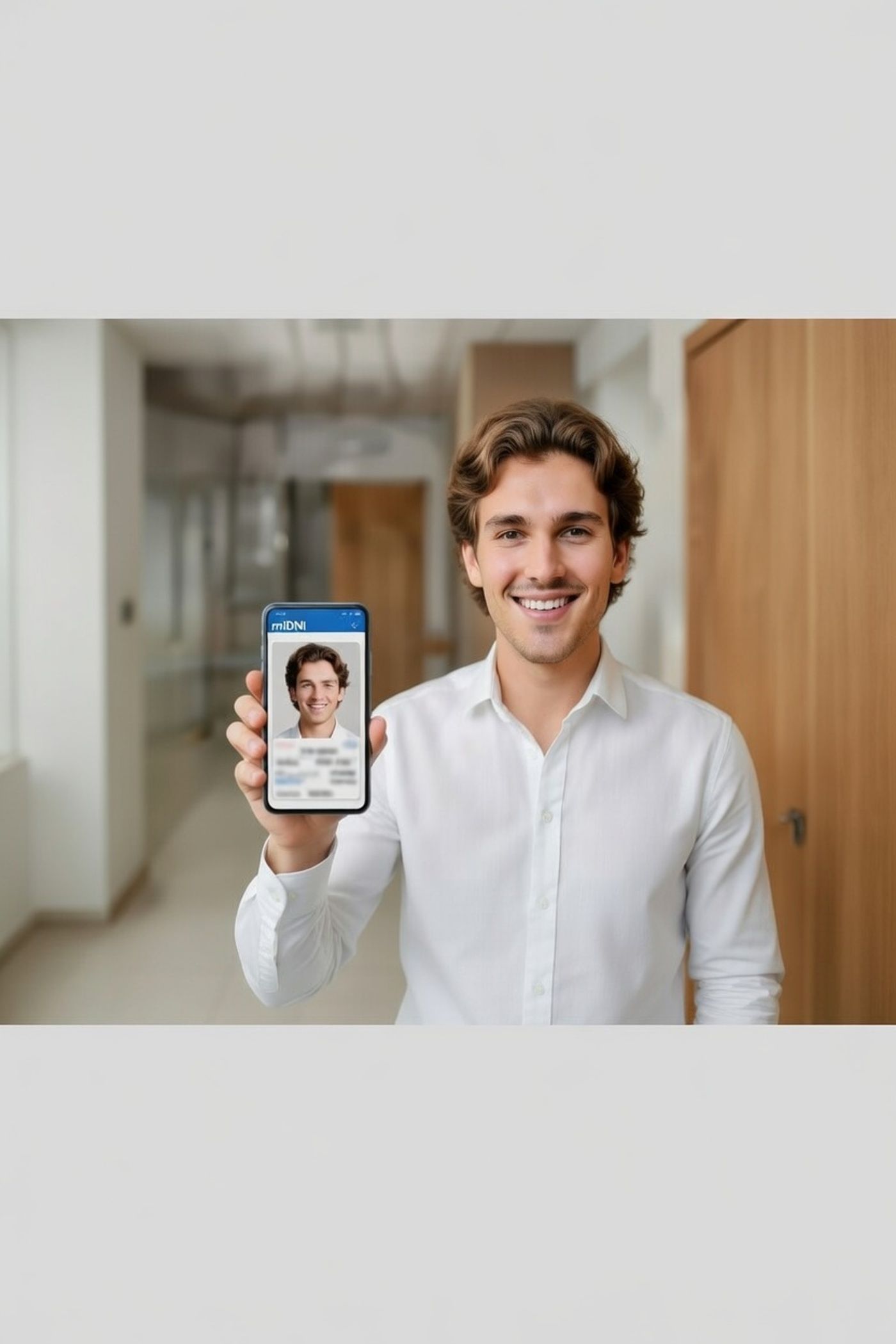 Una persona con su DNI digital