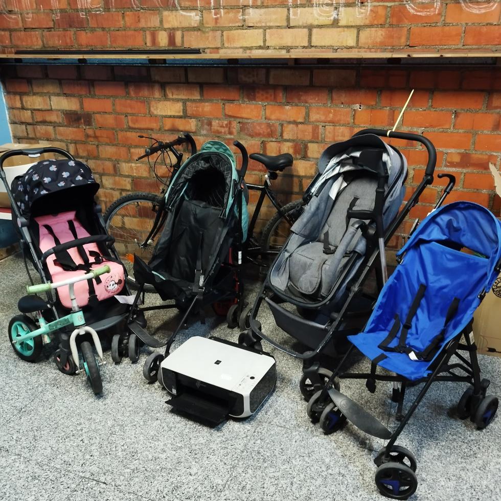 Carritos de bebé olvidado en Metrovalencia