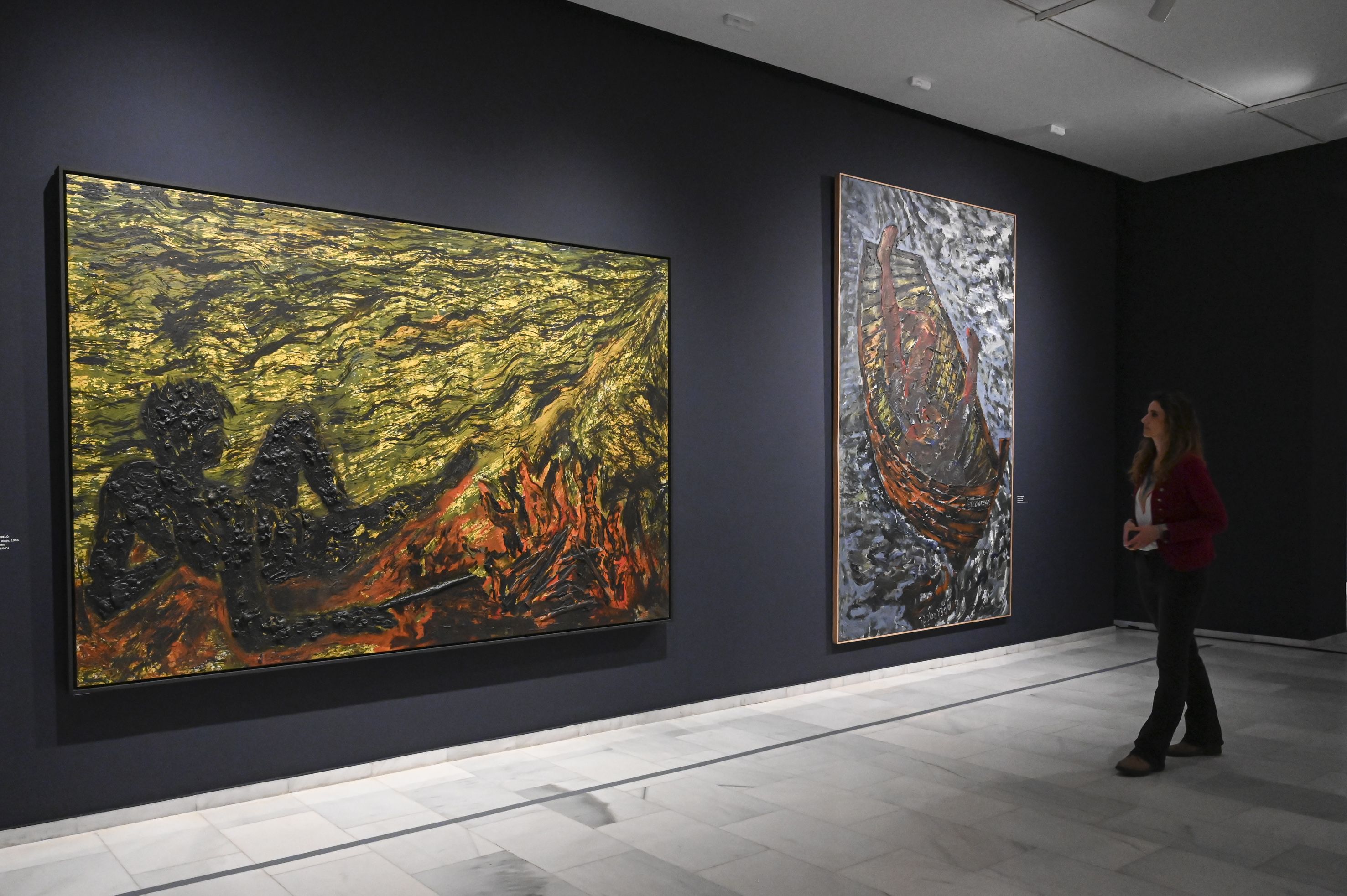 'Compromiso con el arte. De Miró a Barceló'. Vista de dos obras de Miquel Barceló