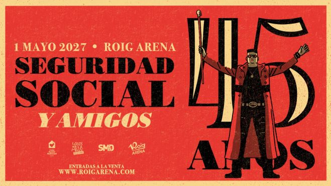 Cartel concierto Seguridad Social Roig Arena