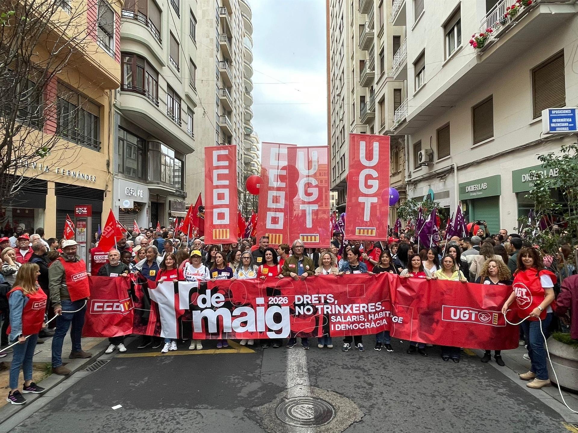 Manifestació del Primer de Maig a València