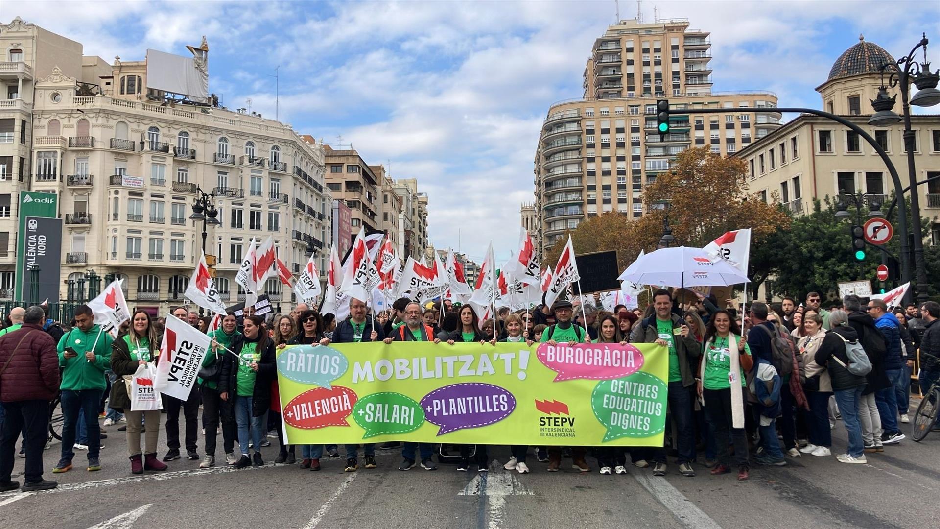 Manifestació docents en València