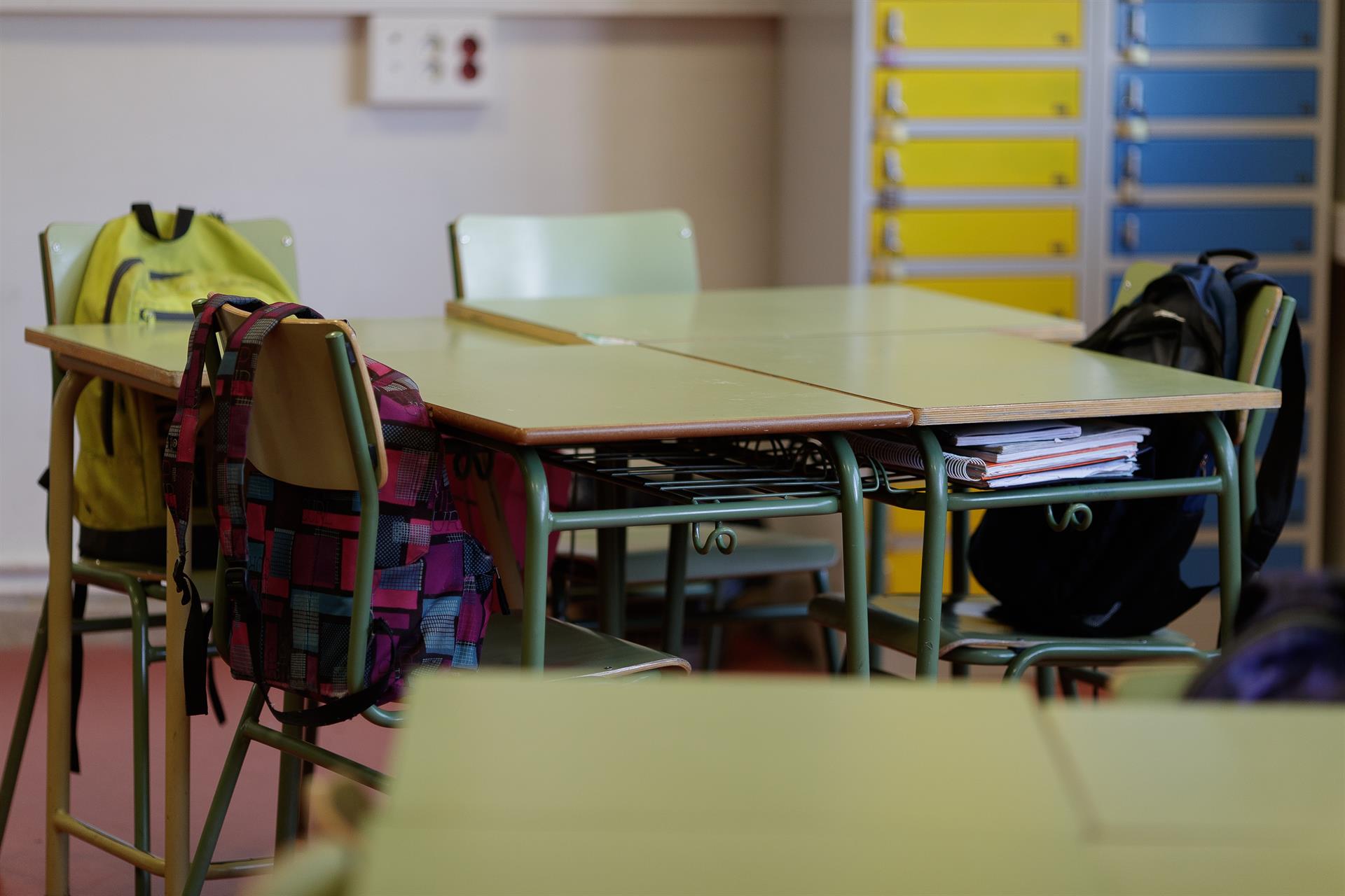 Imagen de recurso de un aula vacía - EUROPA PRESS 