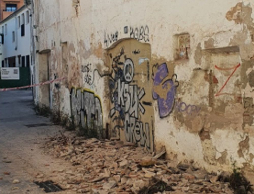 Derrumbe vivienda histórica de Patraix