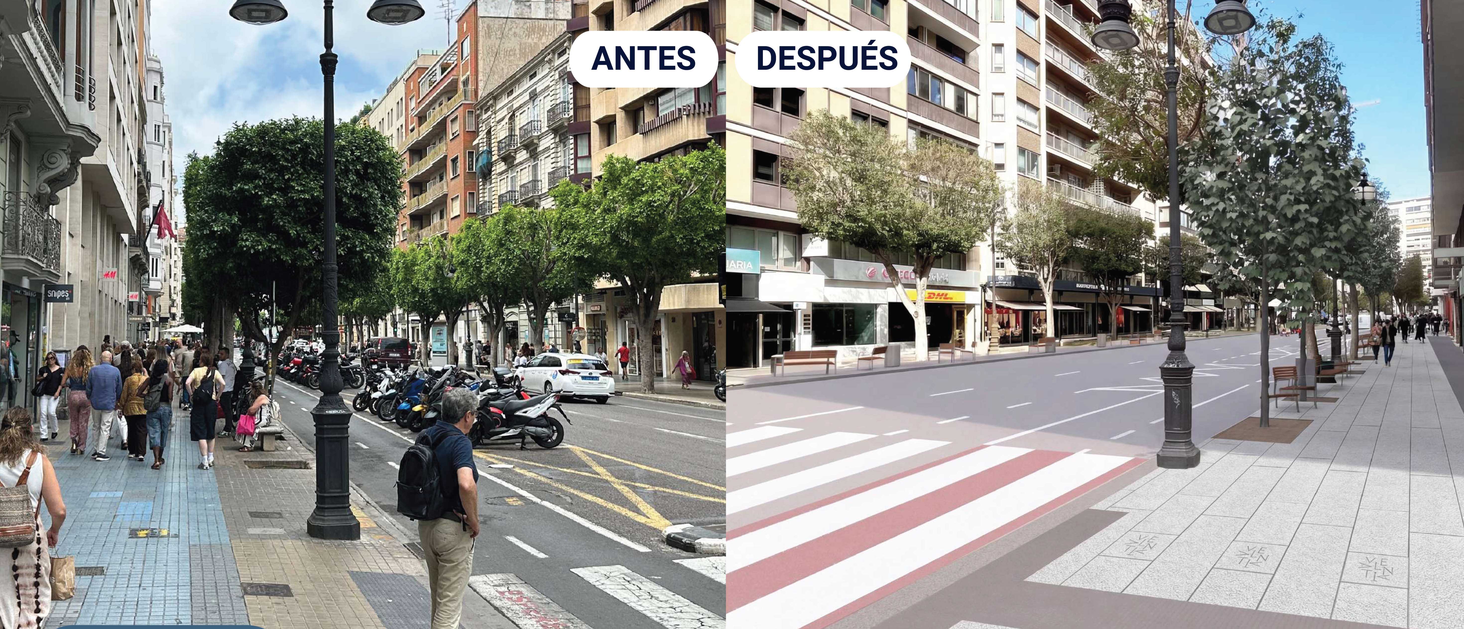 Abans i després carrer Colón Abans i després carrer Colón