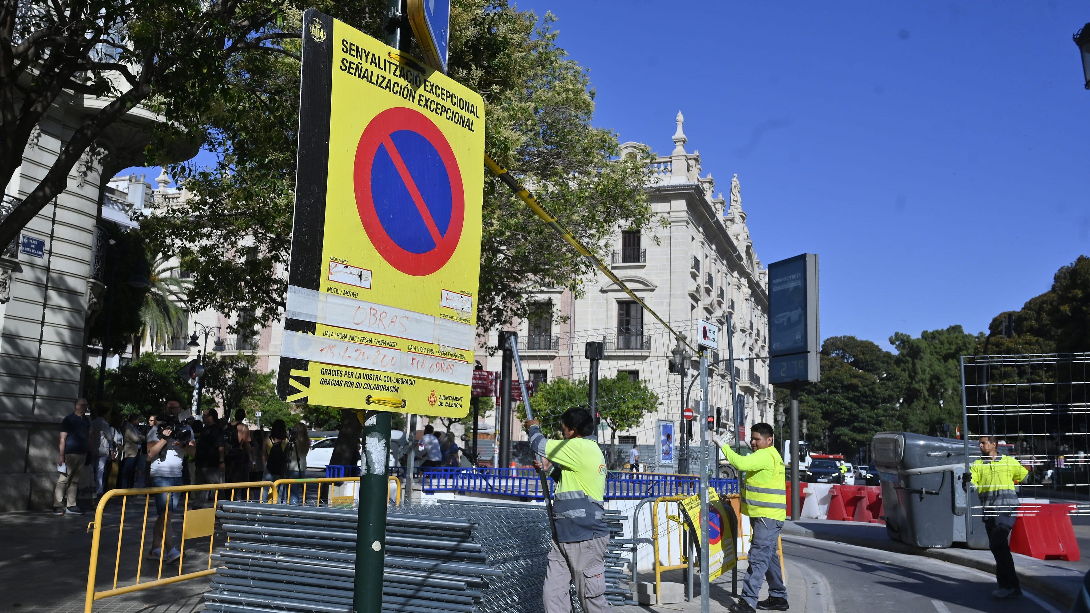 Obras en la Calle Colón. Obras en la Calle Colón.