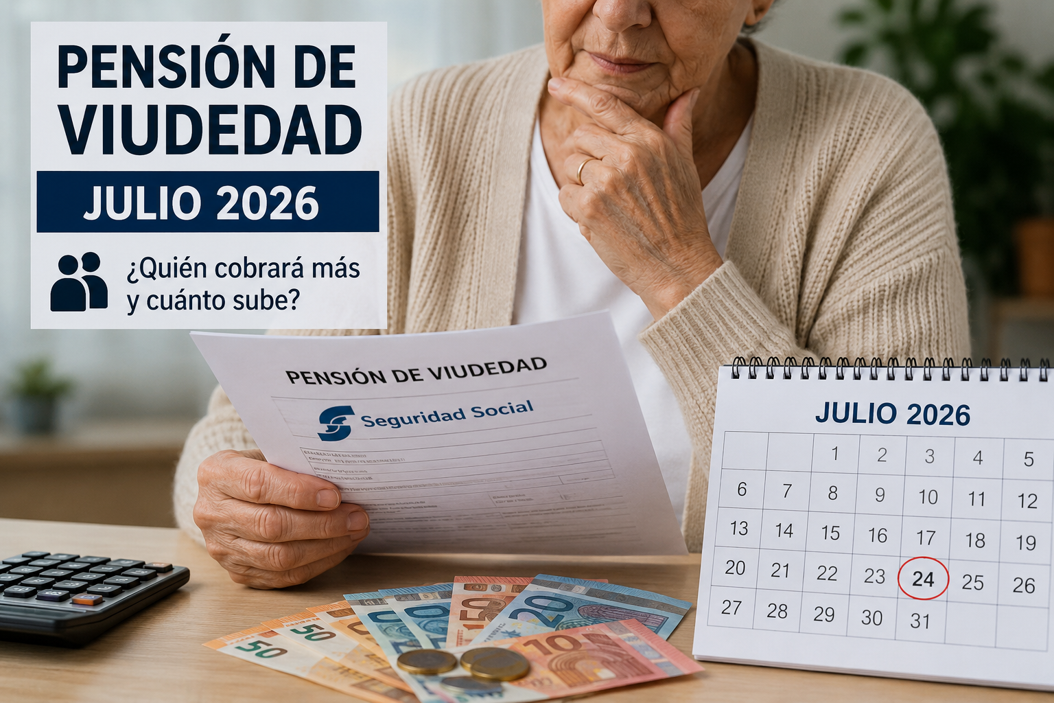 Pensión de Viudedad 2026 (imagen generada por IA)