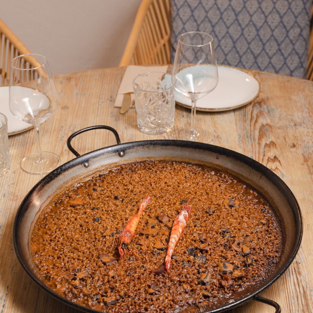Arroz del senyoret con gamba alistada de Escama Arroz del senyoret con gamba alistada de Escama