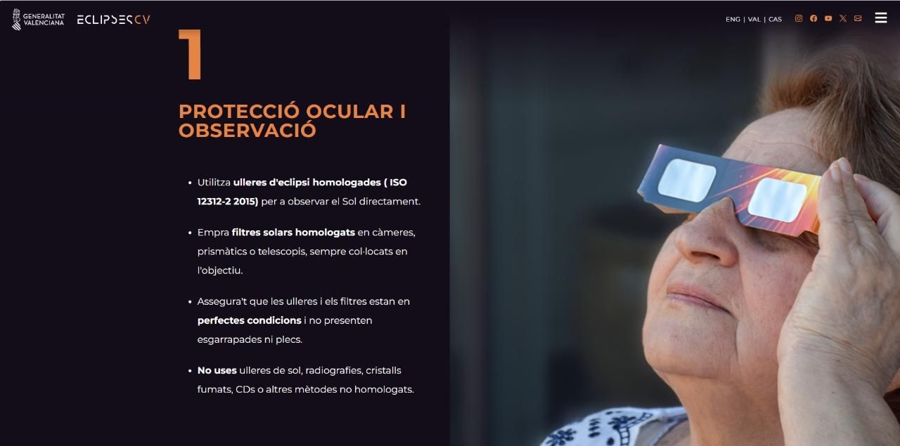 Inspección de gafas solares