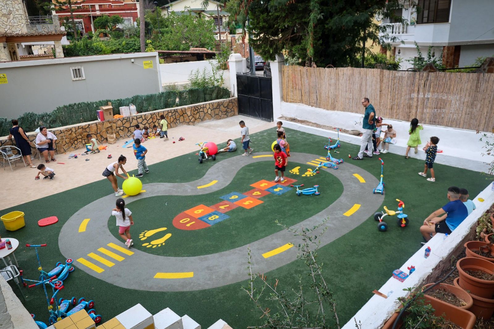 Un patio escolar