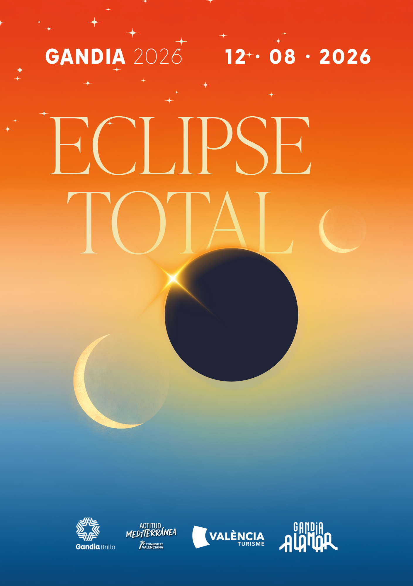 Cartel del eclipse en Gandia Cartel del eclipse en Gandia