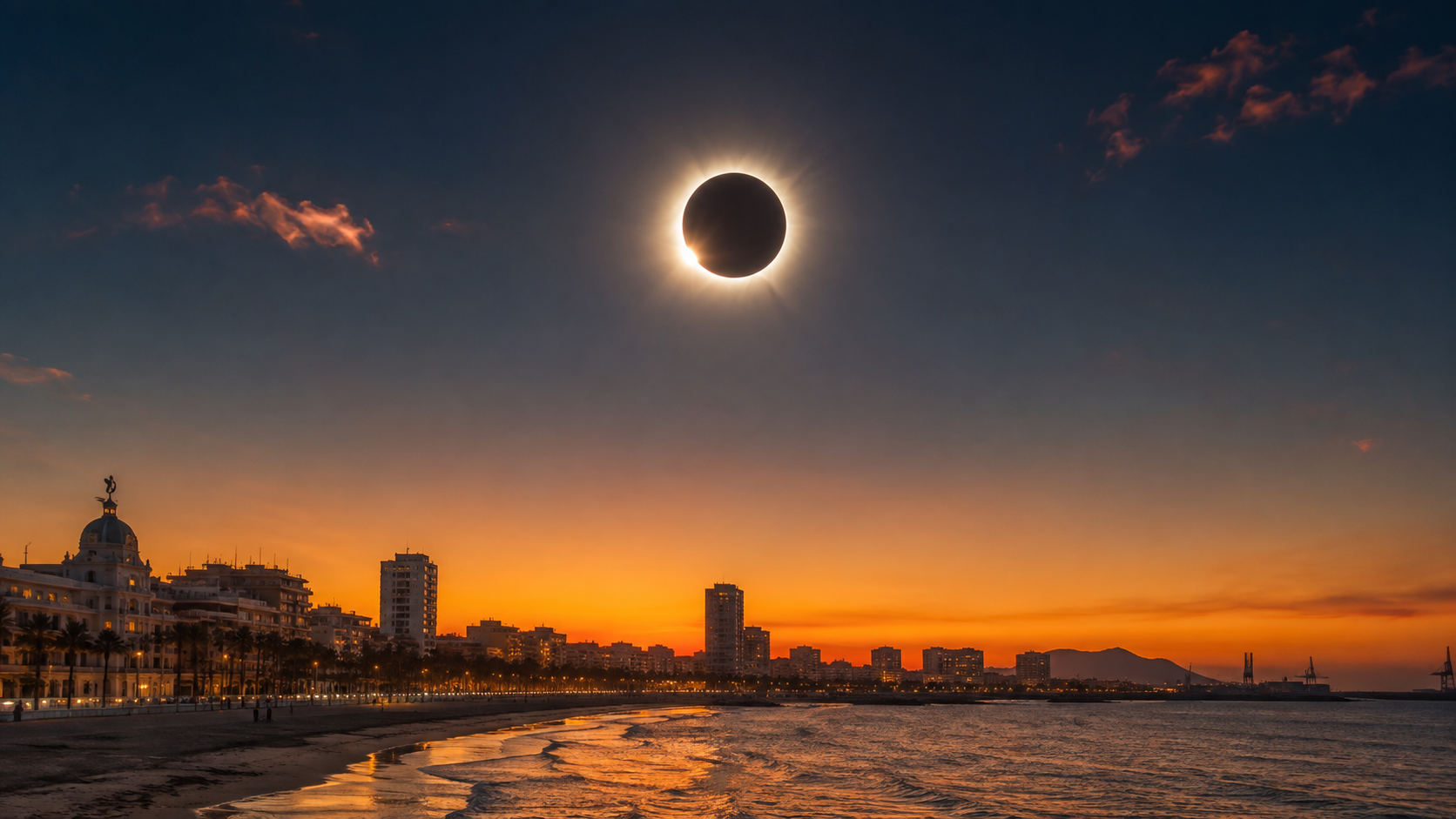 Imagen de eclipse generada por IA Imagen de eclipse generada por IA