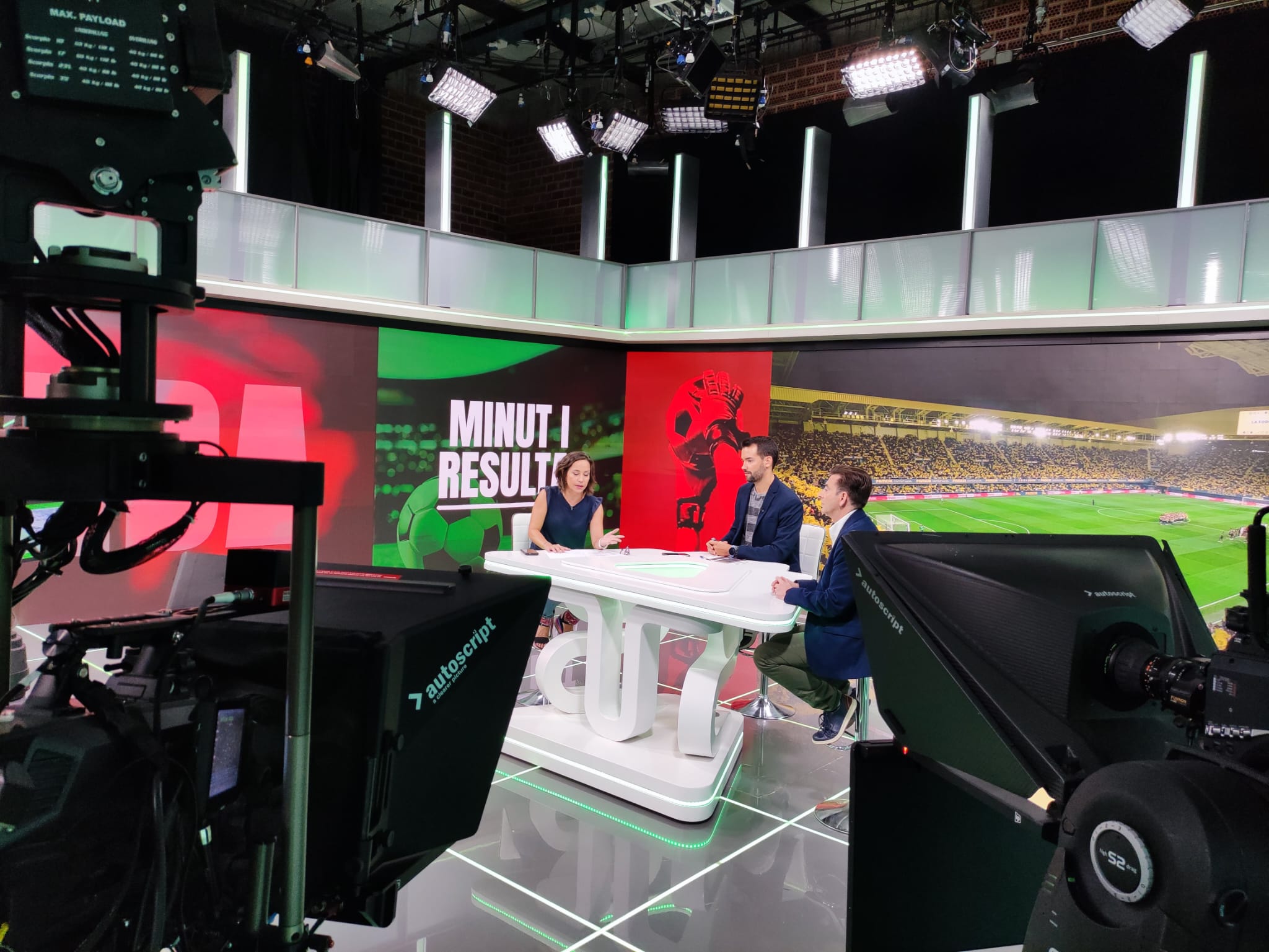 Plató del programa 'Minut i resultat' Plató del programa 'Minut i resultat'