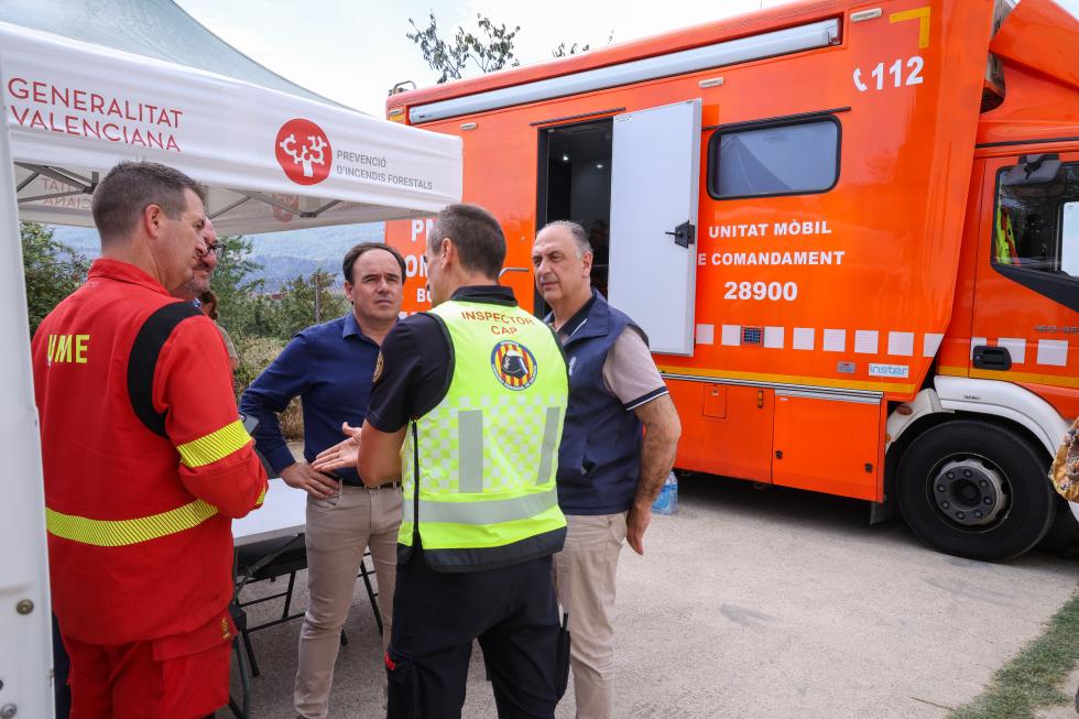 Pérez Llorca en el incendio de Tuéjar Pérez Llorca en el incendio de Tuéjar