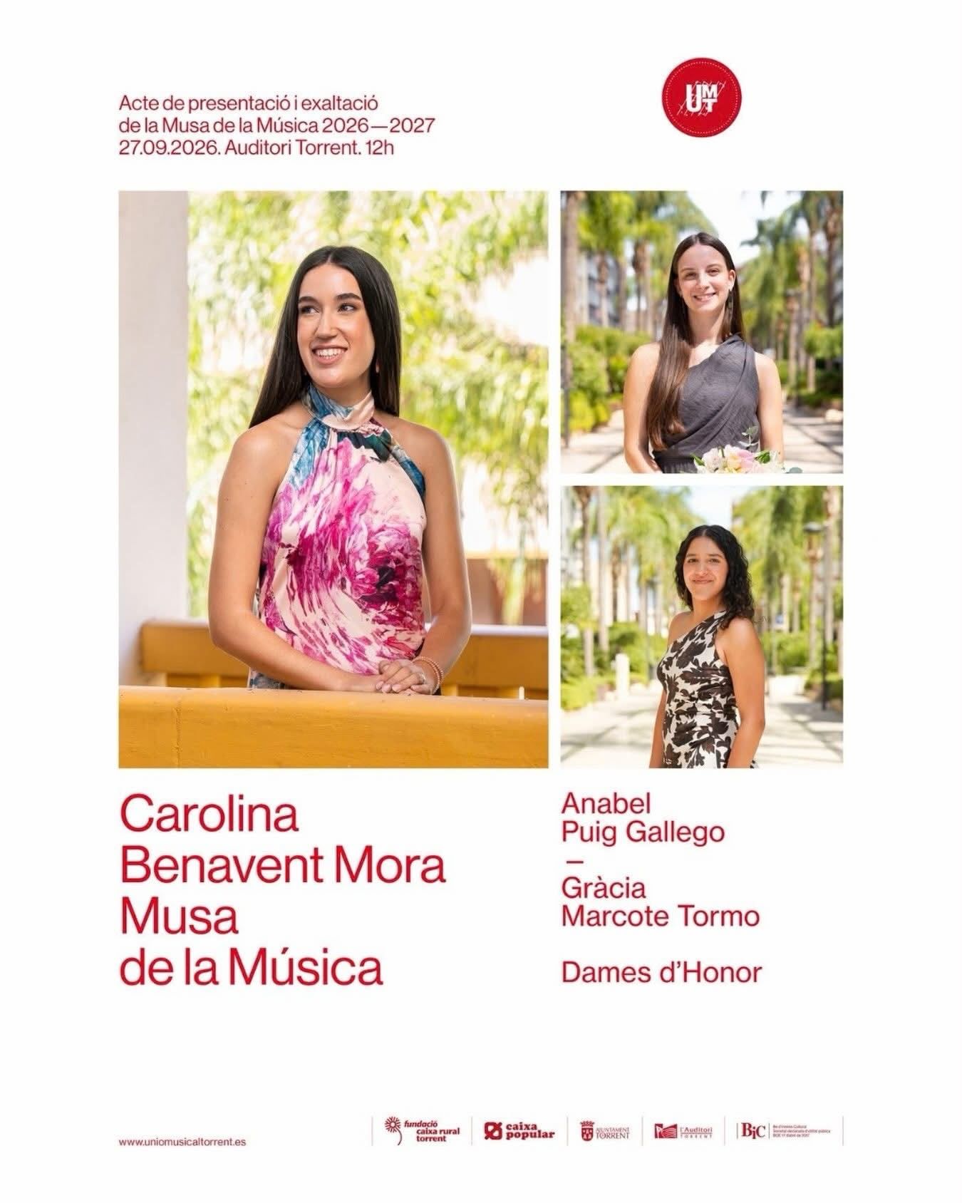 Musa de la Música y damas de honor 2026 Musa de la Música y damas de honor 2026