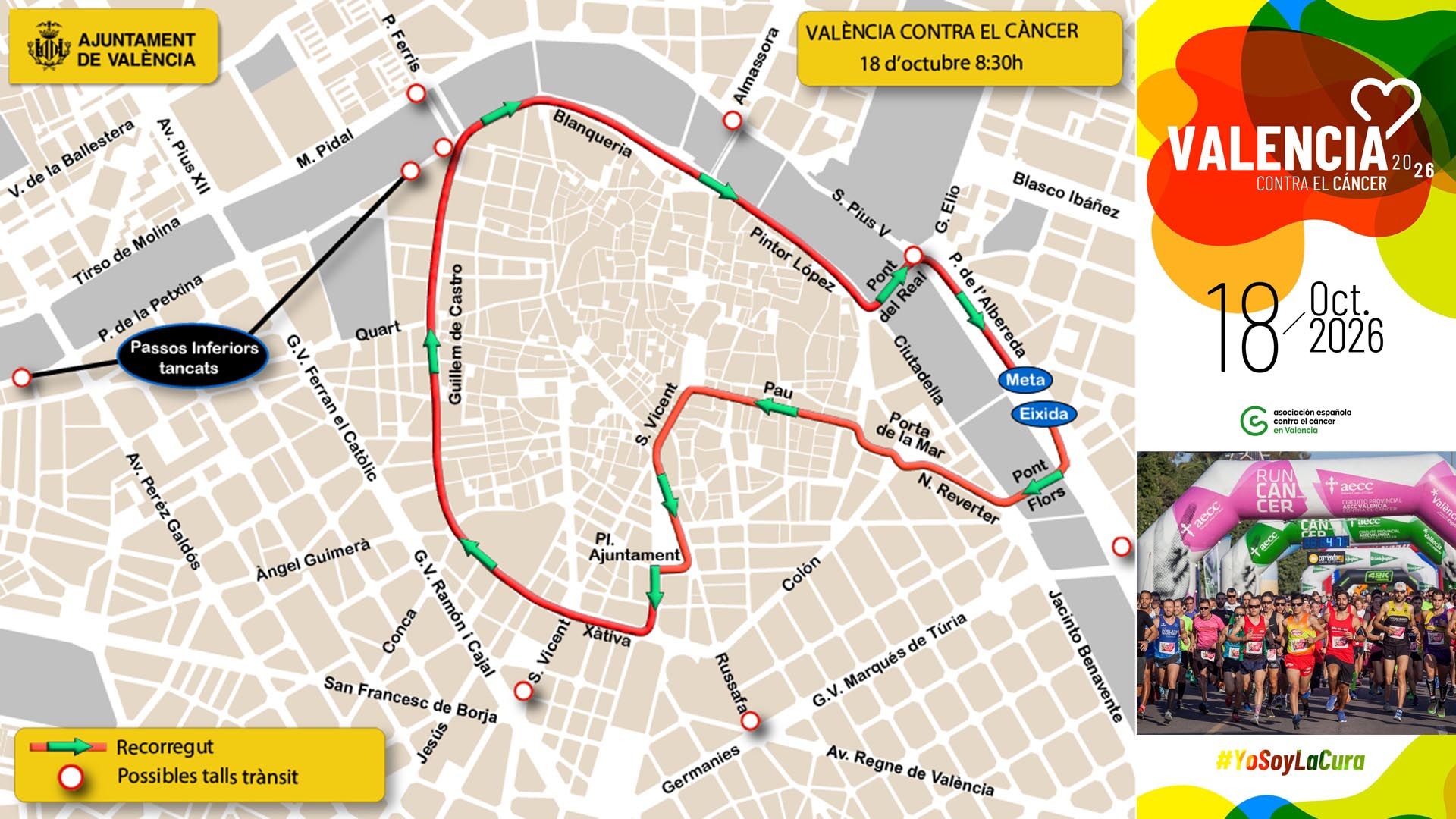 Recorregut Carrera València Contra el Càncer Recorregut Carrera València Contra el Càncer