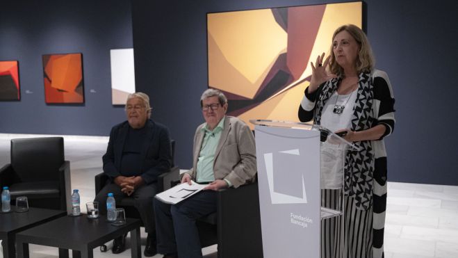 Carmen Michavila en la presentación de la exposición en Fundación Bancaja Carmen Michavila en la presentación de la exposición en Fundación Bancaja