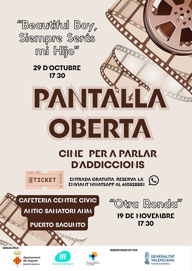 Cartel nueva edición Pantalla Abierta. Cine para hablar de adicciones Cartel nueva edición Pantalla Abierta. Cine para hablar de adicciones