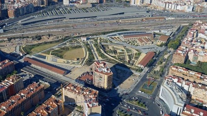 Vista aérea del Parque Central de València